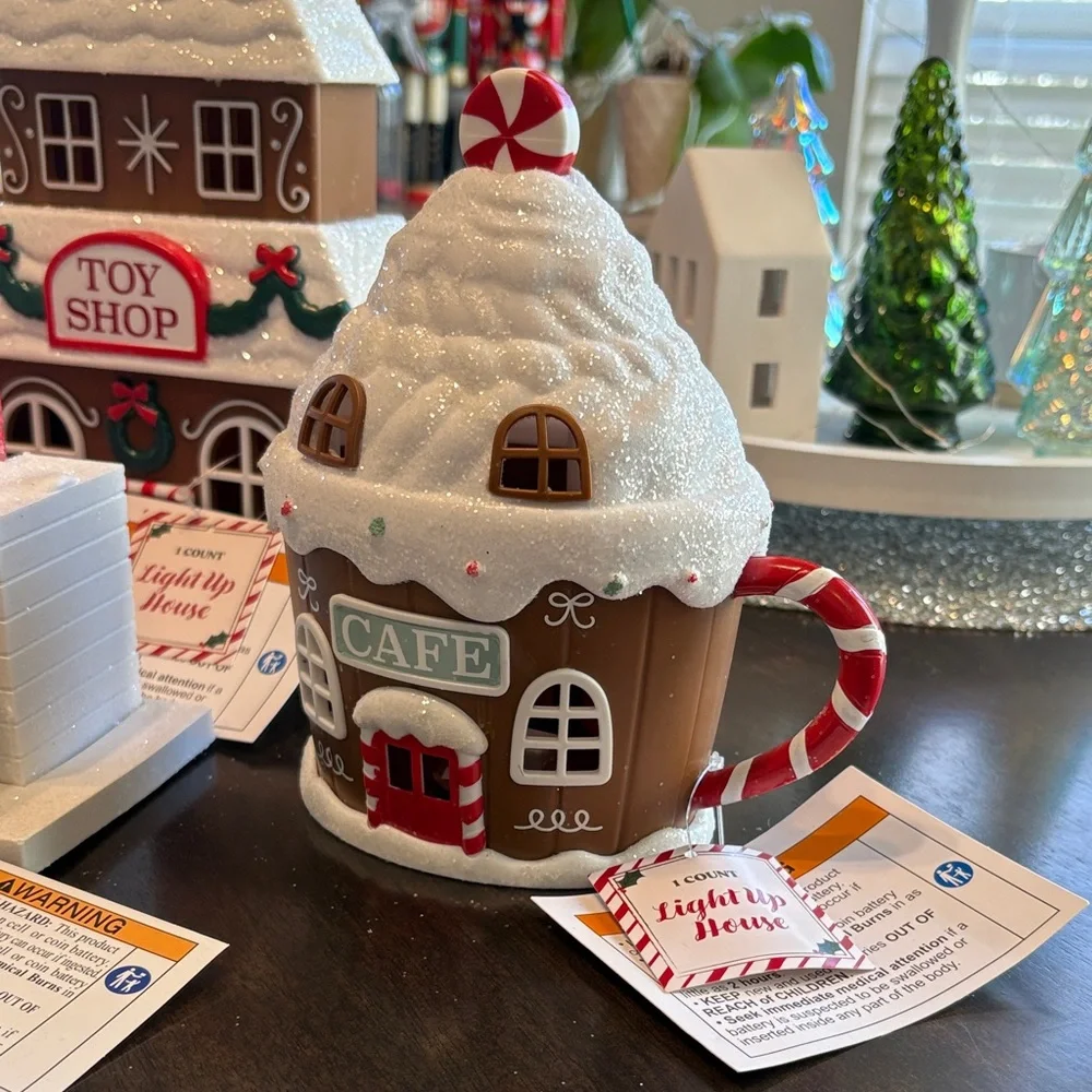 Festive Target Holiday Village Set with Red Target Store
